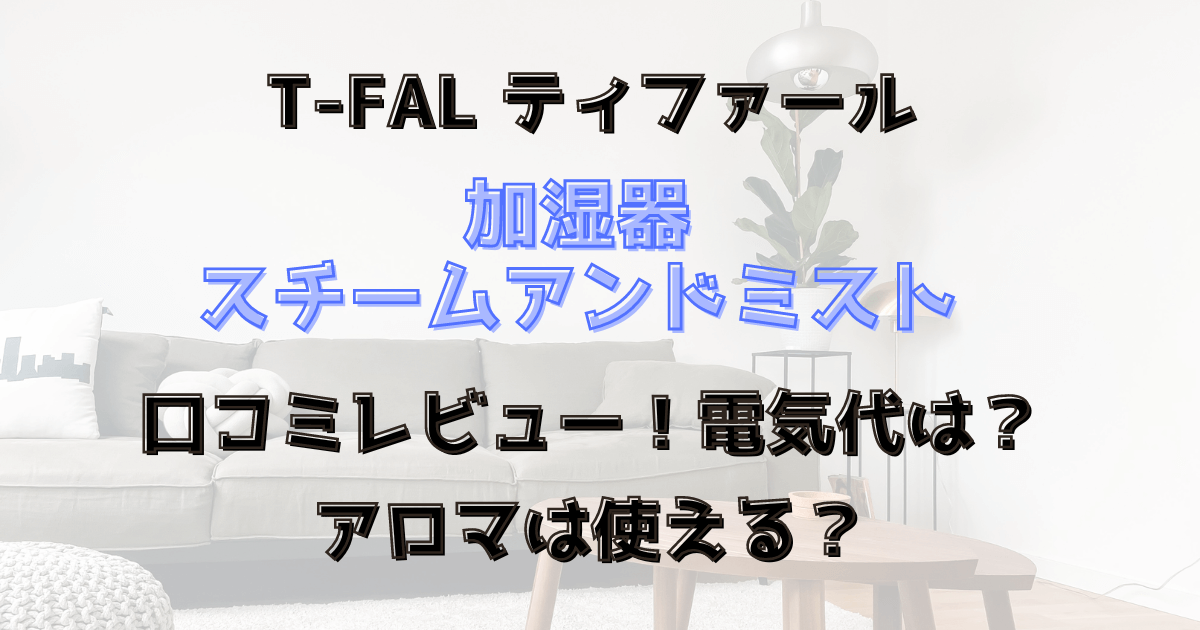 ティファール加湿器スチームアンドミスト口コミレビュー！電気代は？アロマは使える？