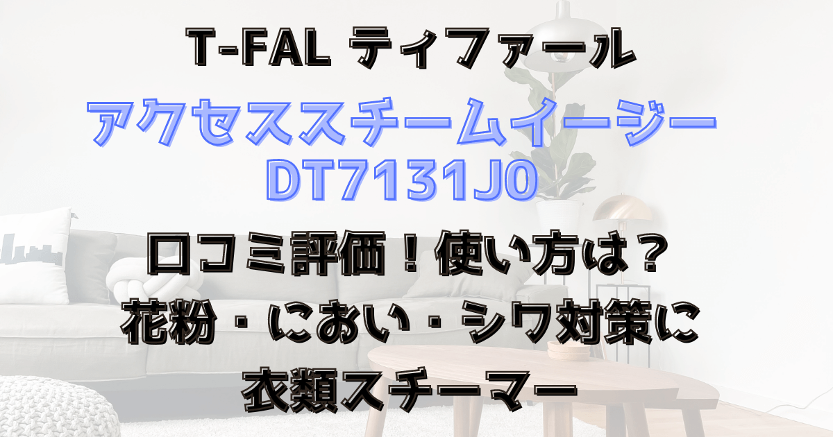 アクセススチームイージーDT7131J0口コミ評価！使い方は？ティファール衣類スチーマー