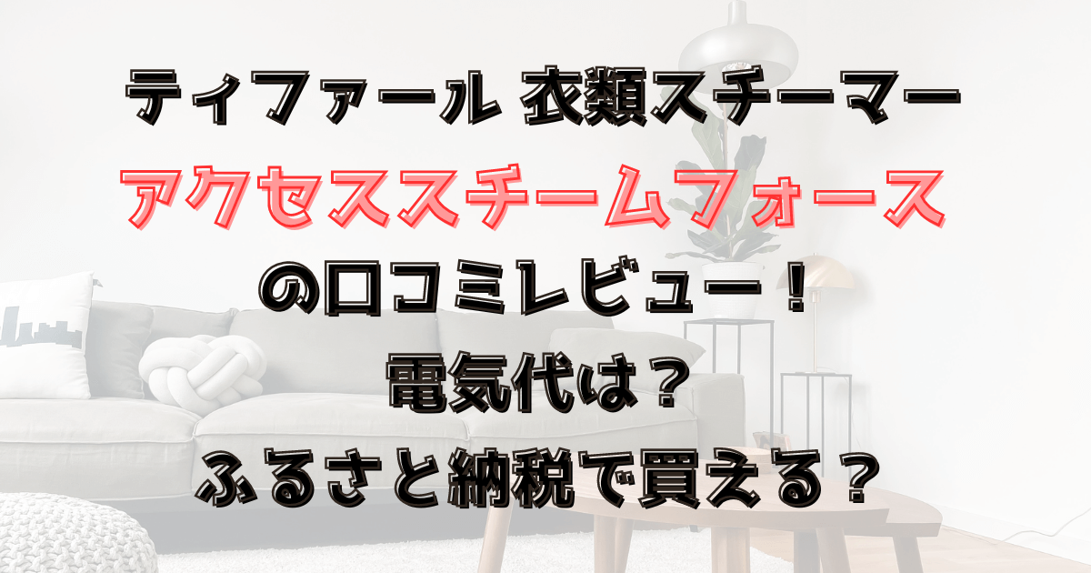 アクセススチームフォースの口コミ評判！電気代は？ふるさと納税で買える？ティファール